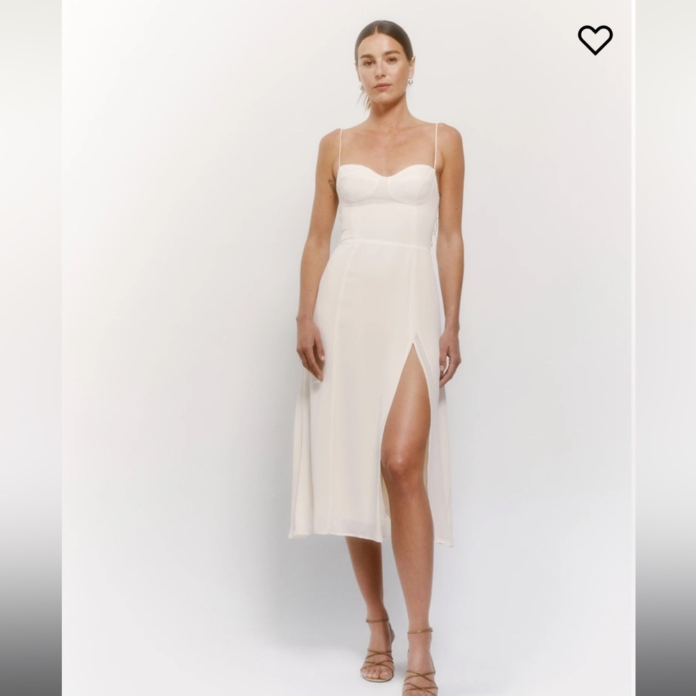 Reformation Juliette Dress in Ivory (size 0)